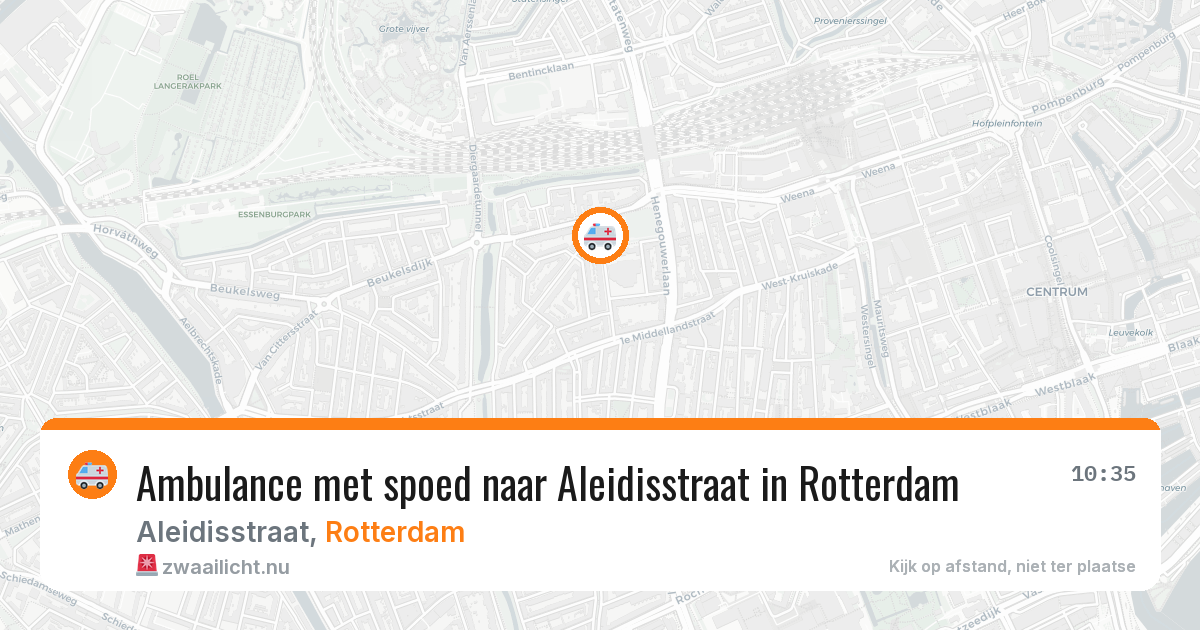 Ambulance met spoed naar Aleidisstraat in Rotterdam — 19 jul 2026