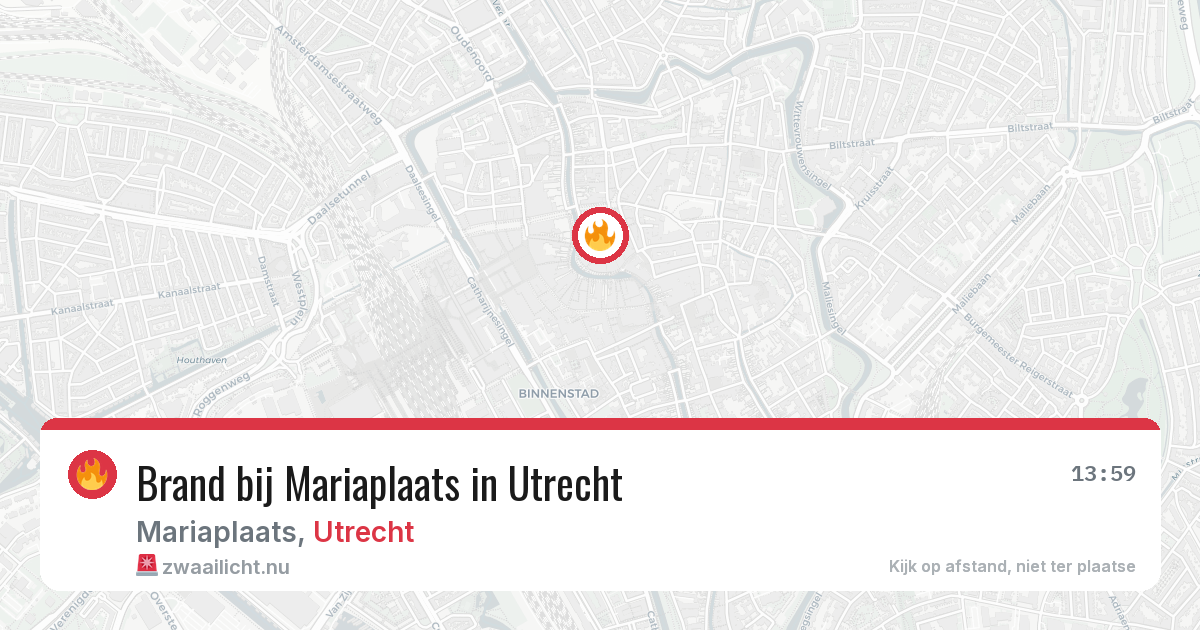 Brand bij Mariaplaats in Utrecht — 25 mei 2026