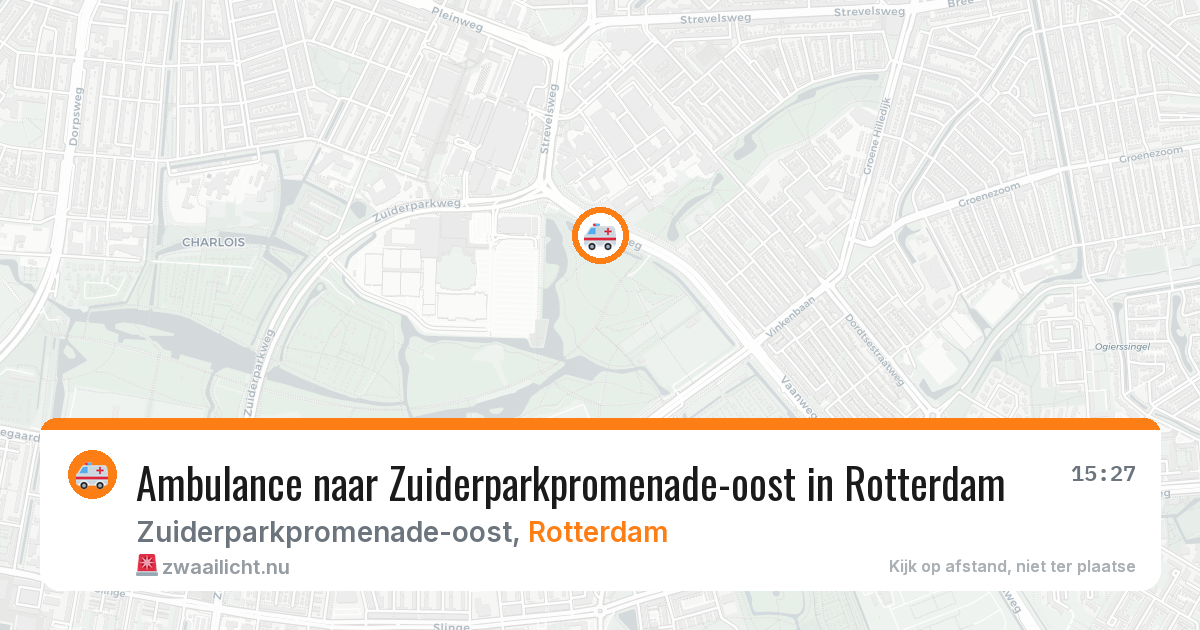 Ambulance naar Zuiderparkpromenade-oost in Rotterdam — 1 jun 2026
