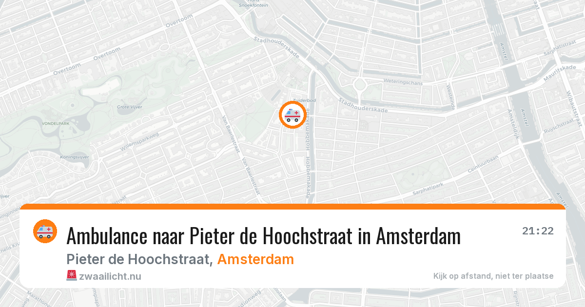 Ambulance naar Pieter de Hoochstraat in Amsterdam — 11 mei 2026