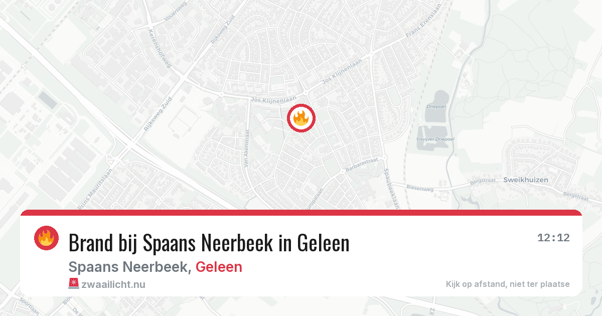 Brand bij Spaans Neerbeek in Geleen — 13 jul 2026