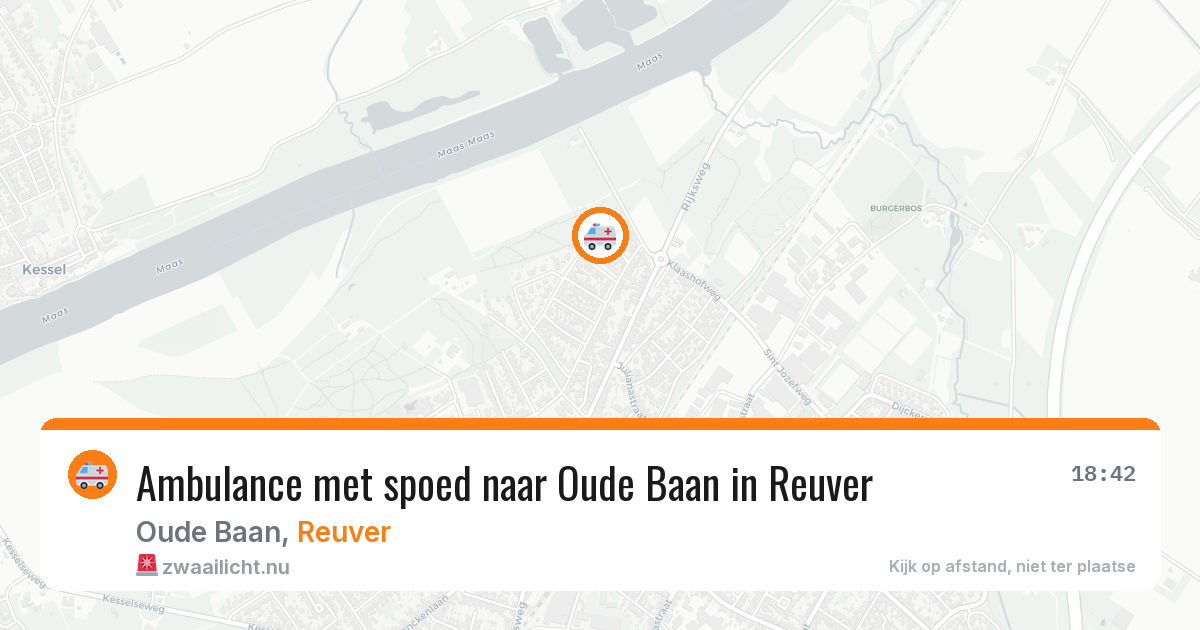 Ambulance met spoed naar Oude Baan in Reuver — 1 jun 2026