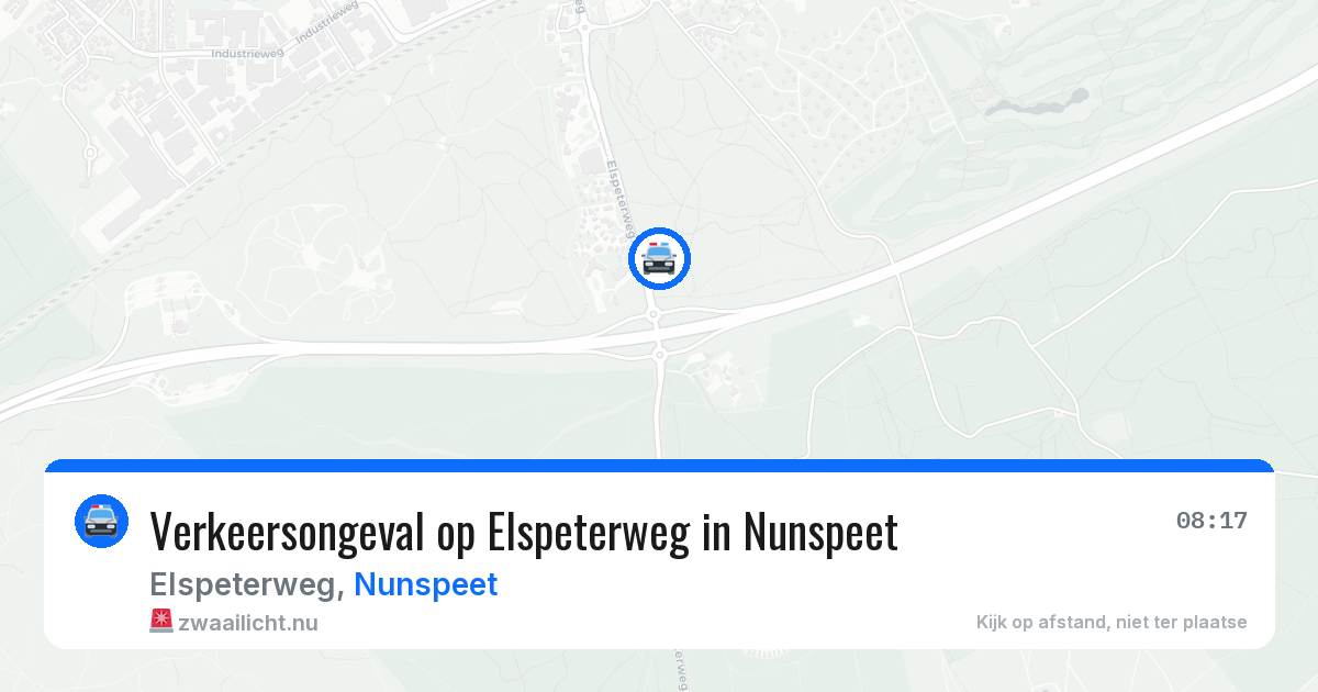 Verkeersongeval op Elspeterweg in Nunspeet — 18 mrt 2026