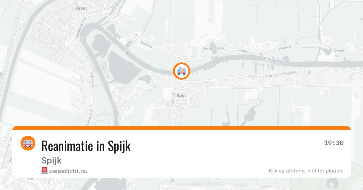 Reanimatie in Spijk — 22 mrt 2026