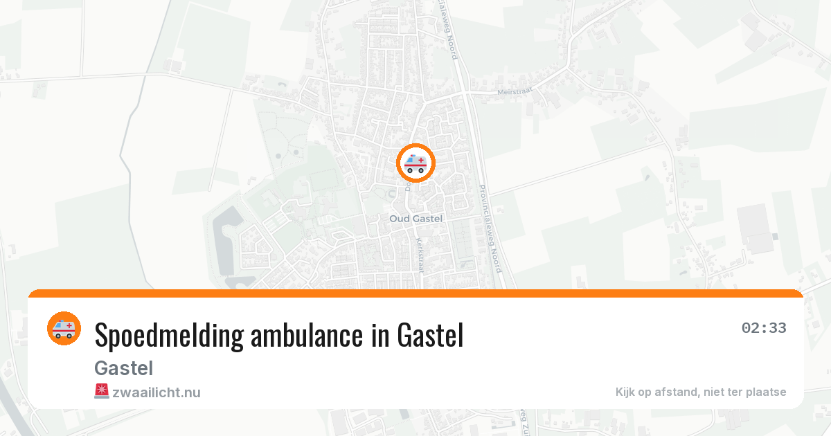 Spoedmelding ambulance in Gastel — 24 mrt 2026