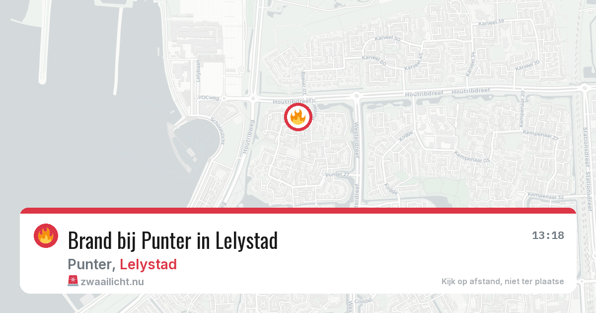 Brand bij Punter in Lelystad — 5 mei 2026