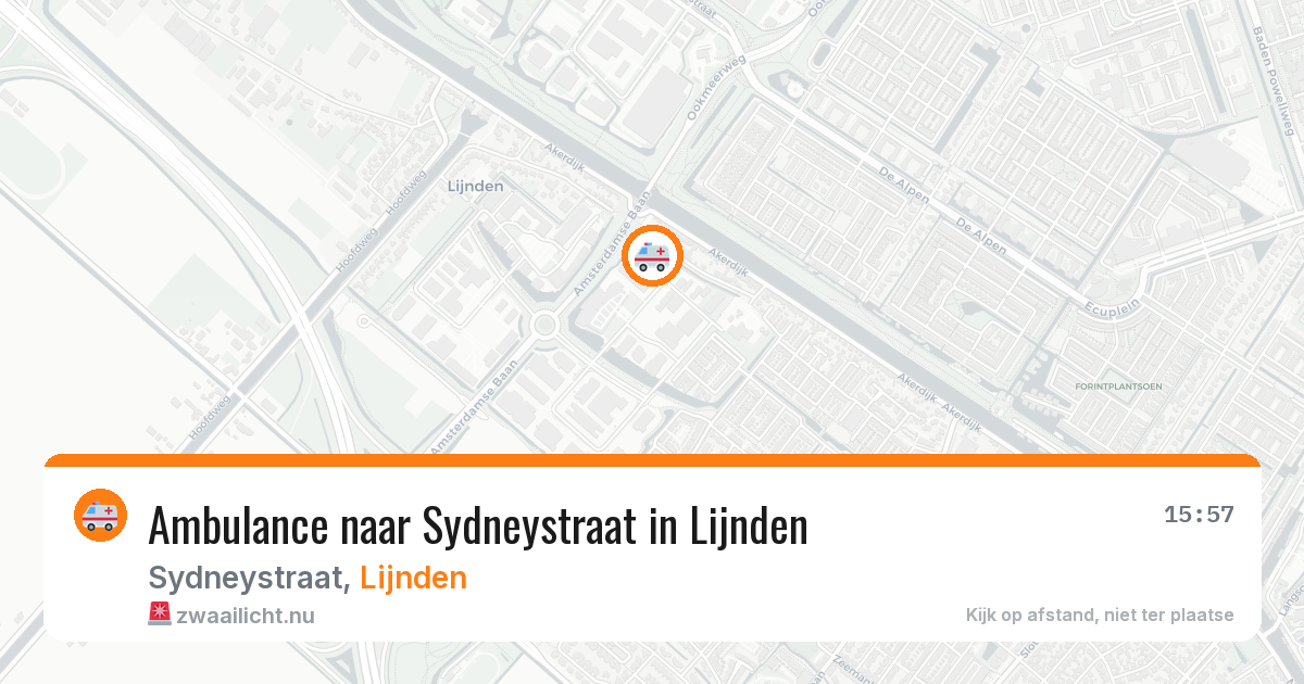 Ambulance naar Sydneystraat in Lijnden — 13 jul 2026