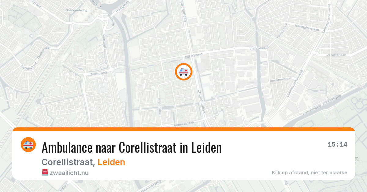 Ambulance naar Corellistraat in Leiden — 13 mei 2026