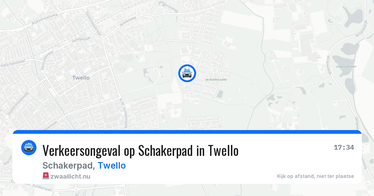 Verkeersongeval op Schakerpad in Twello — 25 mei 2026