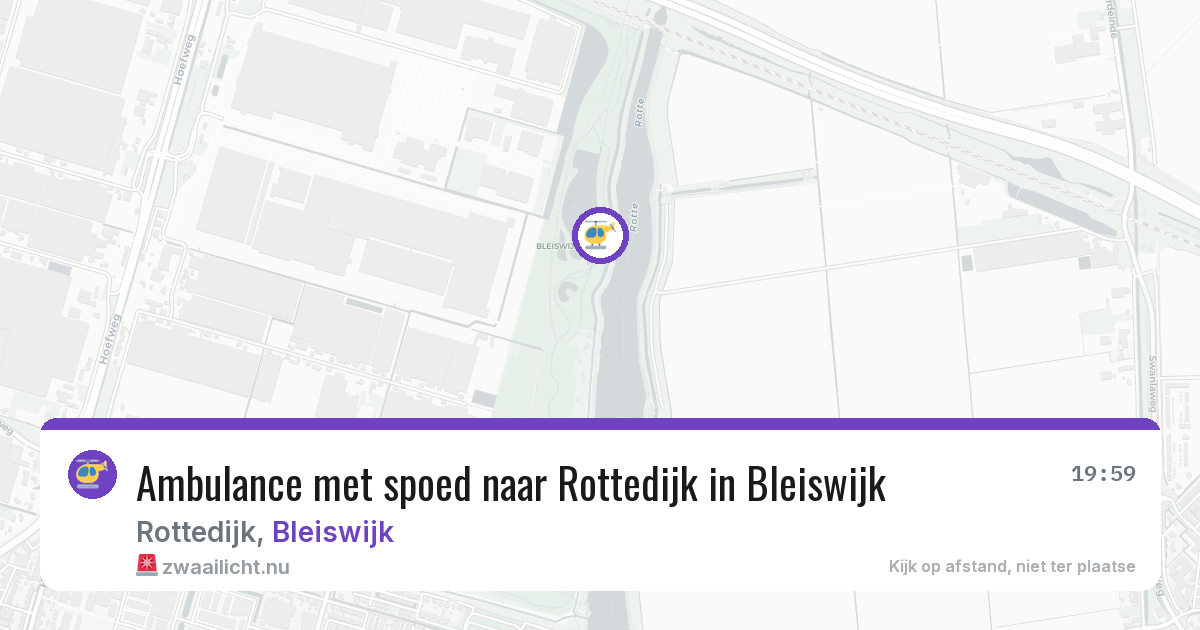 Ambulance met spoed naar Rottedijk in Bleiswijk — 21 jul 2026