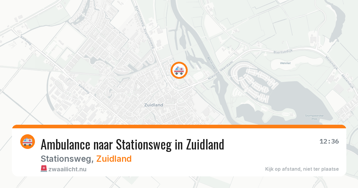 Ambulance naar Stationsweg in Zuidland — 12 jul 2026