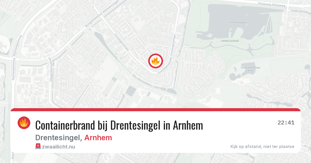 Containerbrand bij Drentesingel in Arnhem — 24 mei 2026