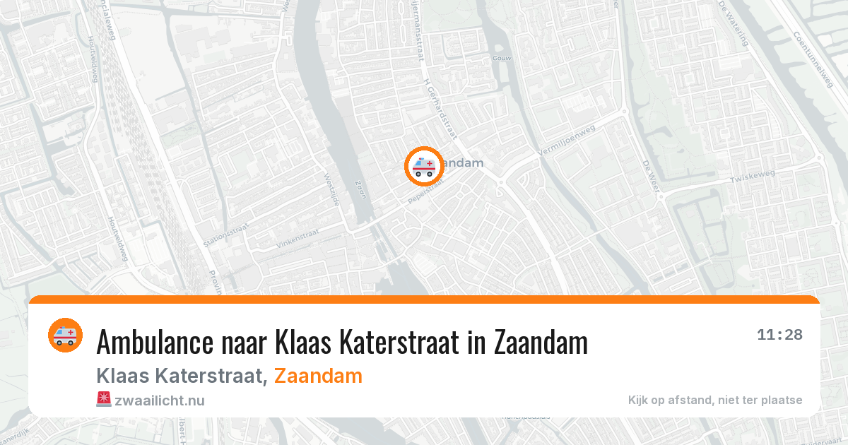Ambulance naar Klaas Katerstraat in Zaandam — 11 jul 2026
