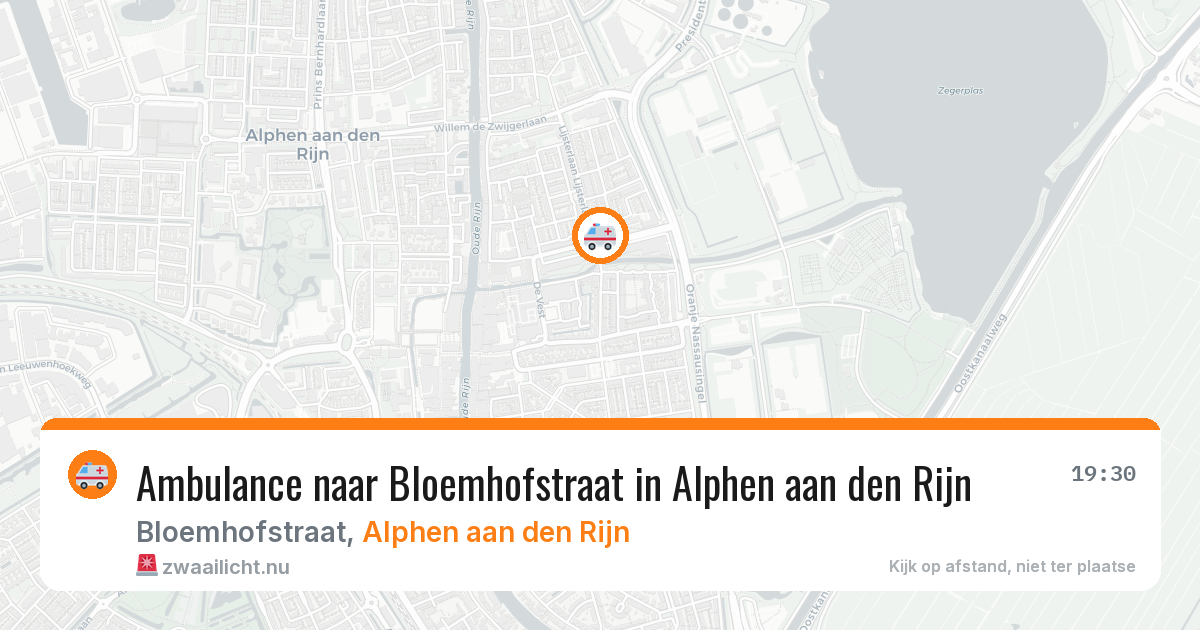 Ambulance naar Bloemhofstraat in Alphen aan den Rijn — 23 jul 2026