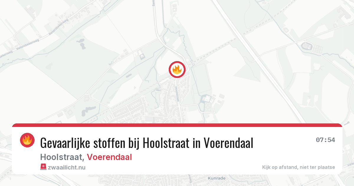 Gevaarlijke stoffen bij Hoolstraat in Voerendaal — 1 jun 2026
