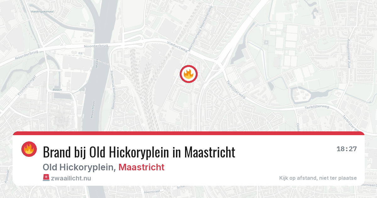 Brand bij Old Hickoryplein in Maastricht — 31 mei 2026