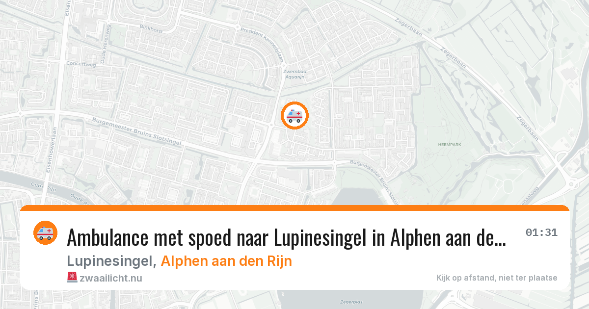 Ambulance met spoed naar Lupinesingel in Alphen aan den Rijn — 12 jul 2026