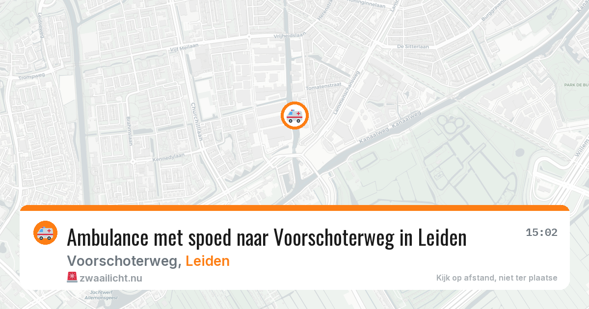 Ambulance met spoed naar Voorschoterweg in Leiden — 10 jul 2026