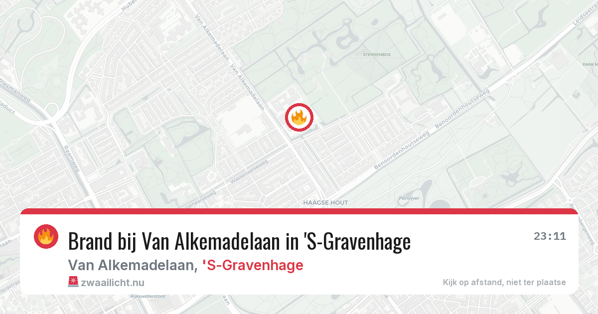 Brand bij Van Alkemadelaan in 'S-Gravenhage — 25 mei 2026