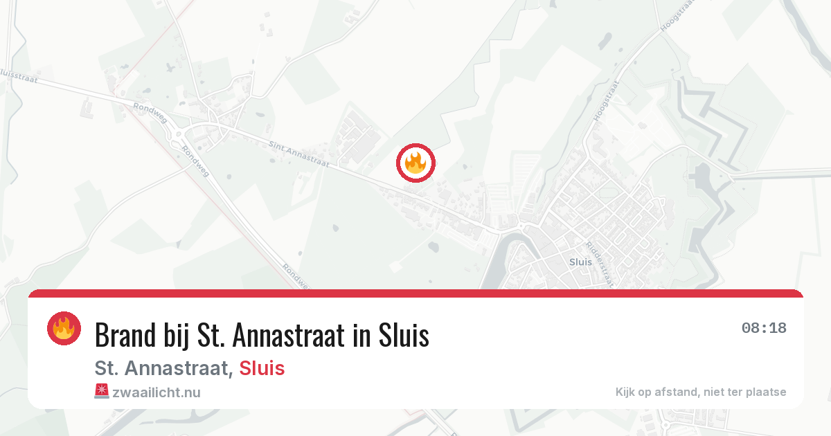 Brand bij St. Annastraat in Sluis — 12 jul 2026