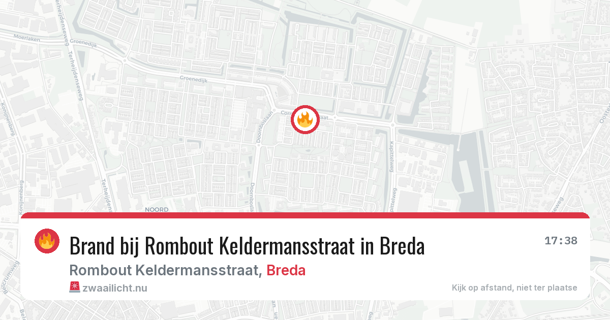 Brand bij Rombout Keldermansstraat in Breda — 20 jul 2026
