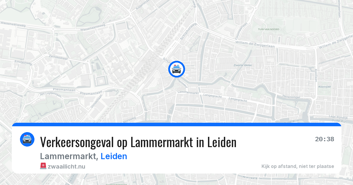 Verkeersongeval op Lammermarkt in Leiden — 24 jan 2026
