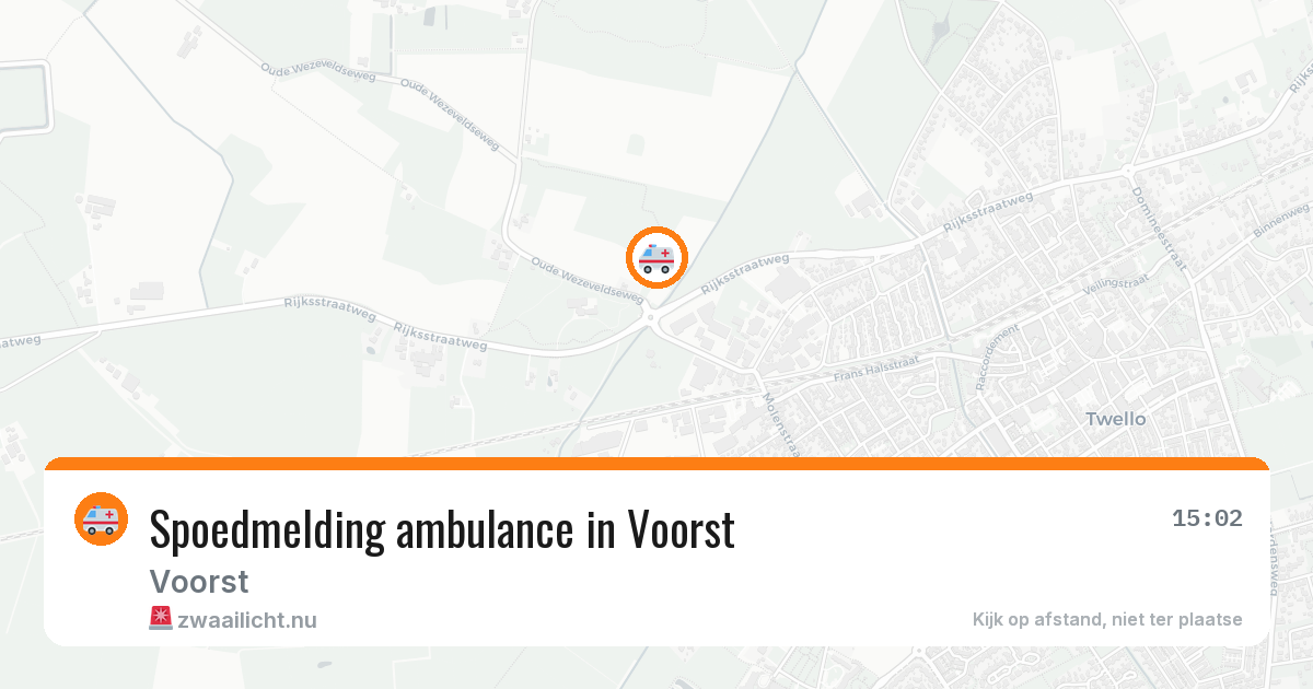 Spoedmelding ambulance in Voorst — 22 apr 2026