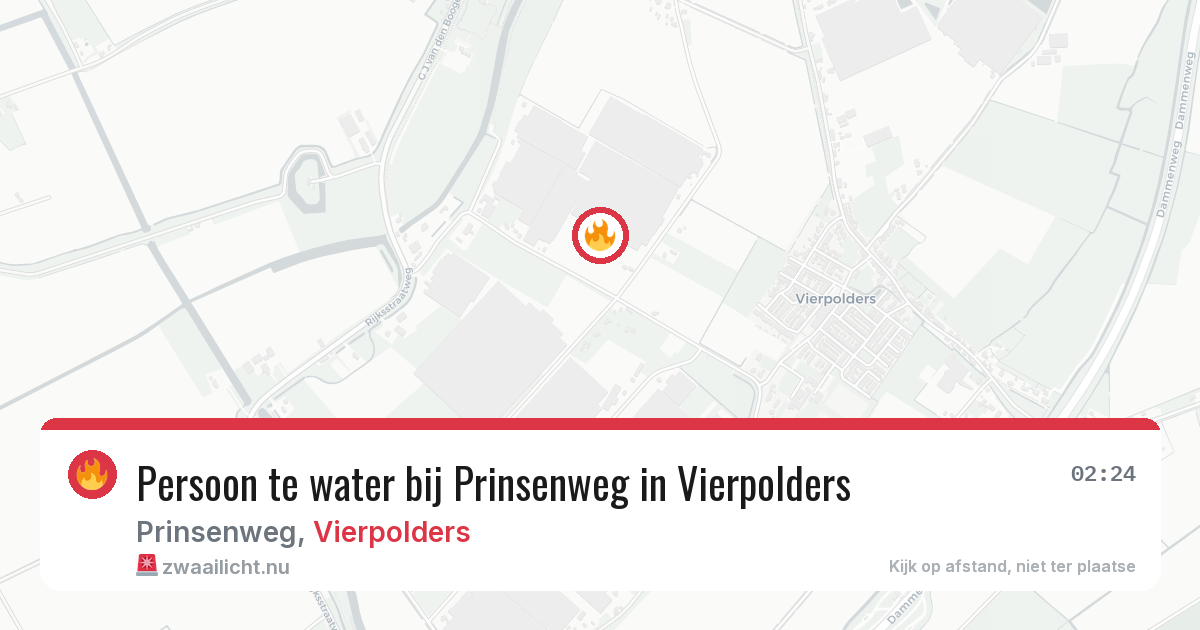 Persoon te water bij Prinsenweg in Vierpolders — 26 jul 2026