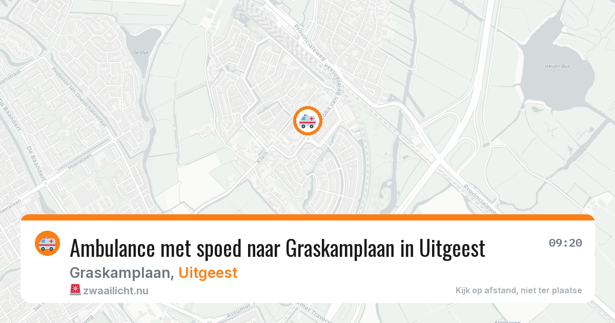 Ambulance met spoed naar Graskamplaan in Uitgeest — 17 jul 2026