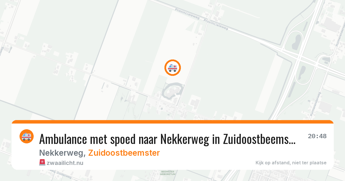 Ambulance met spoed naar Nekkerweg in Zuidoostbeemster — 10 jul 2026