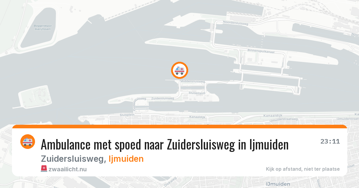 Ambulance met spoed naar Zuidersluisweg in Ijmuiden — 26 mrt 2026