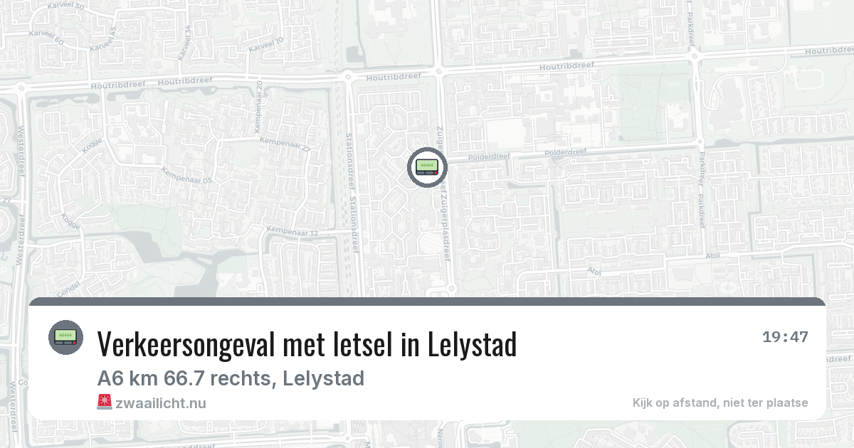Verkeersongeval met letsel in Lelystad — 11 mrt 2026