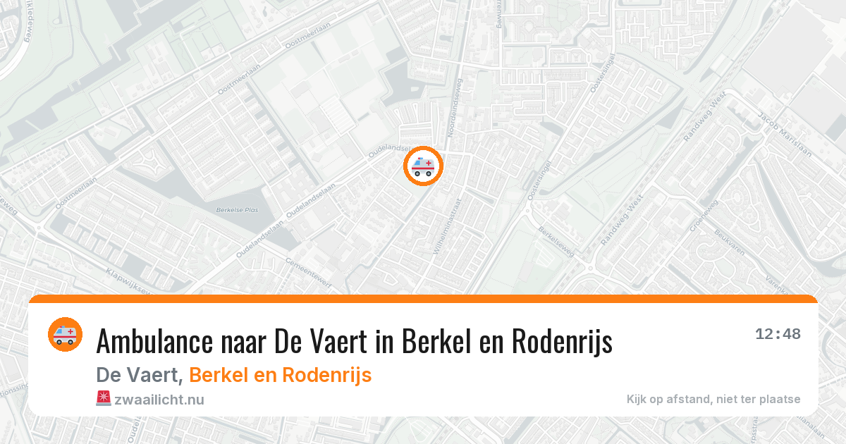 Ambulance naar De Vaert in Berkel en Rodenrijs — 14 jul 2026
