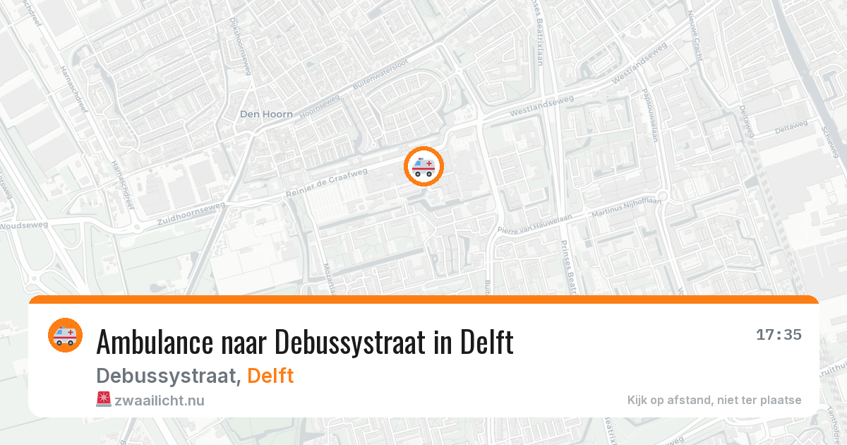 Ambulance naar Debussystraat in Delft — 15 jul 2026