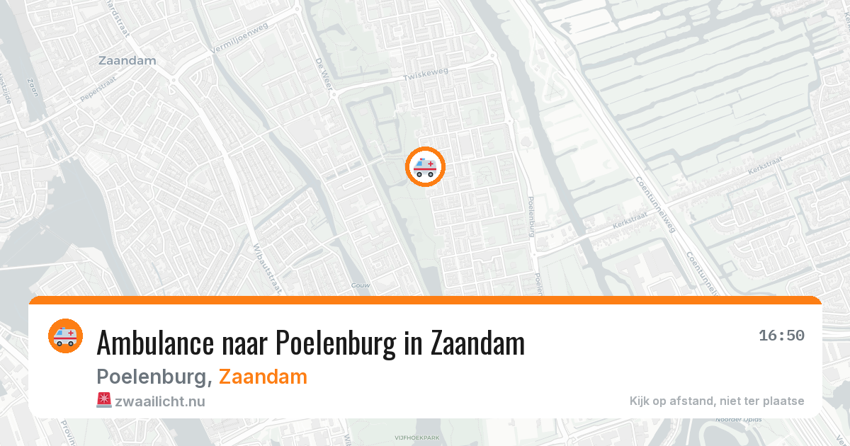 Ambulance naar Poelenburg in Zaandam — 15 jul 2026