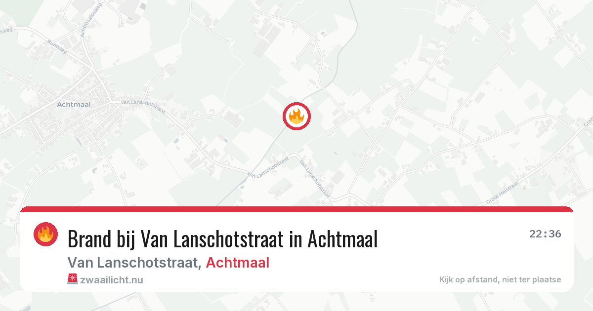 Brand bij Van Lanschotstraat in Achtmaal — 23 mei 2026