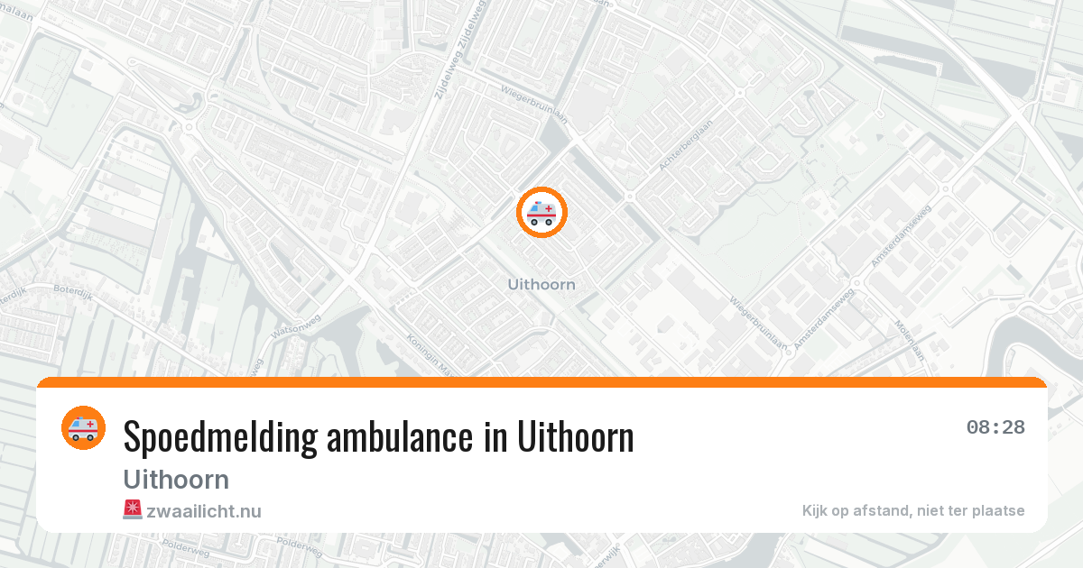 Spoedmelding ambulance in Uithoorn — 8 mei 2026