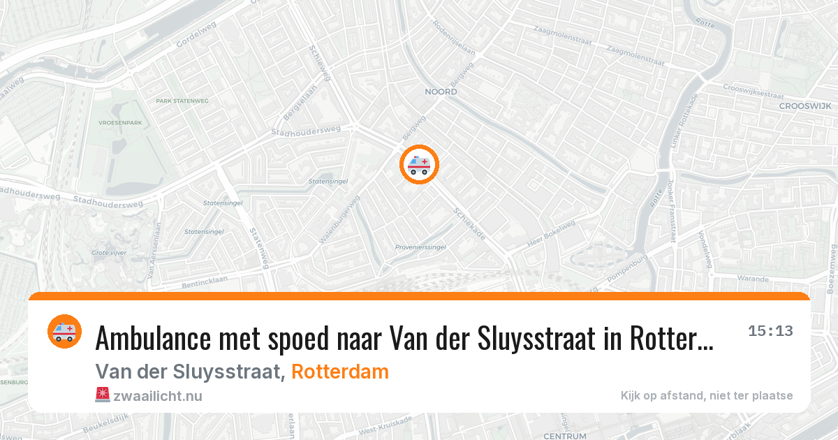 Ambulance met spoed naar Van der Sluysstraat in Rotterdam — 20 mei 2026
