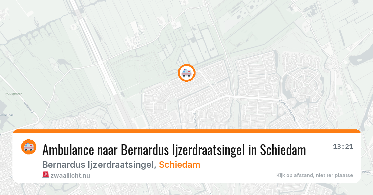 Ambulance naar Bernardus Ijzerdraatsingel in Schiedam — 27 mei 2026