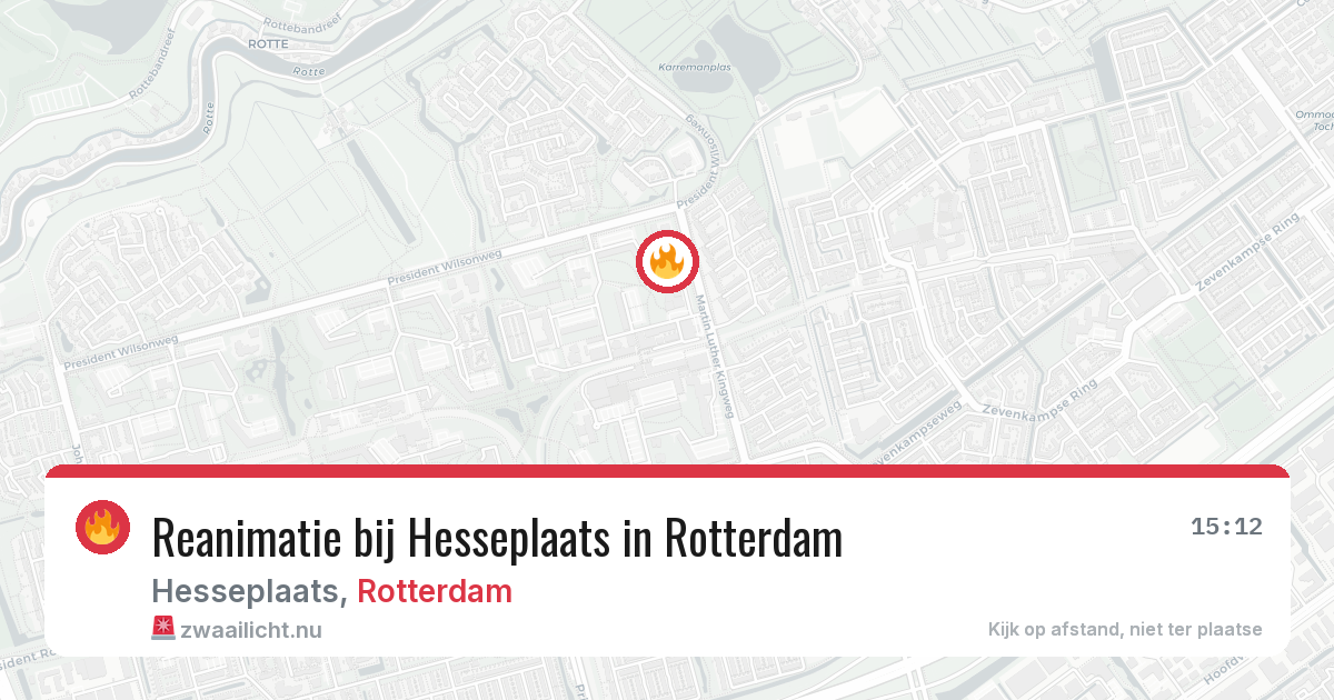 Reanimatie bij Hesseplaats in Rotterdam — 11 mrt 2026