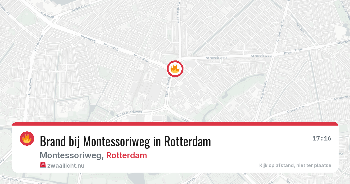 Brand bij Montessoriweg in Rotterdam — 4 jun 2026