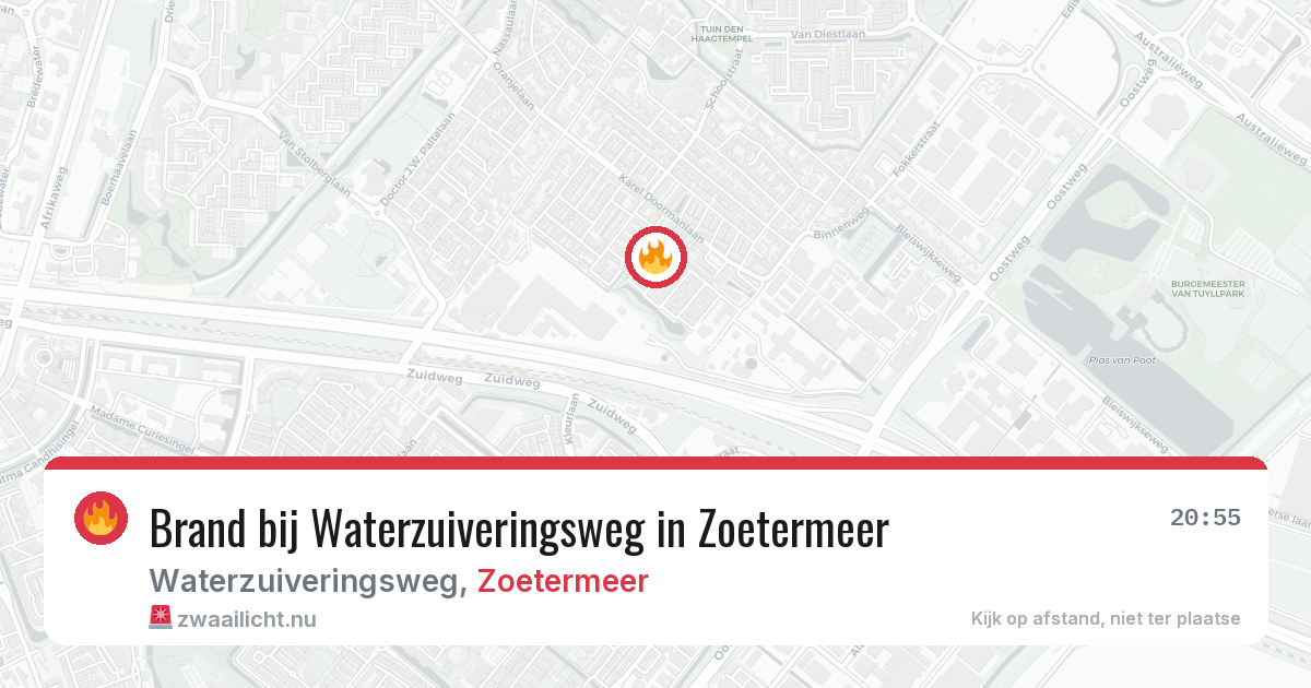 Brand bij Waterzuiveringsweg in Zoetermeer — 19 mei 2026
