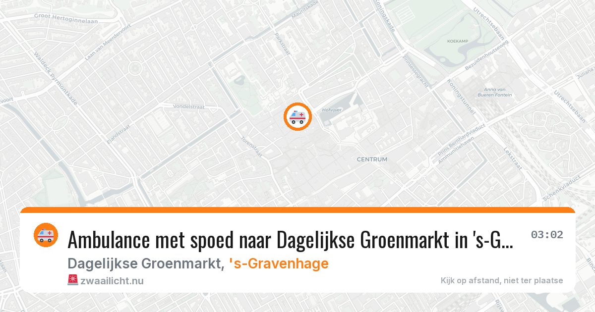 Ambulance met spoed naar Dagelijkse Groenmarkt in 's-Gravenhage — 6 jun 2026