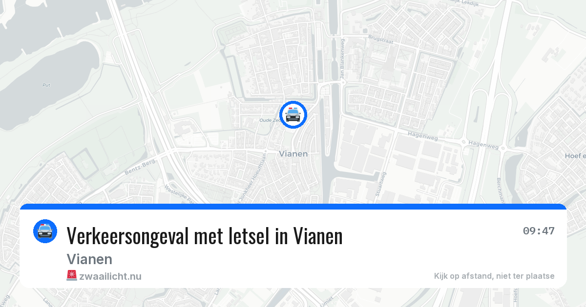 Verkeersongeval met letsel in Vianen — 10 apr 2026