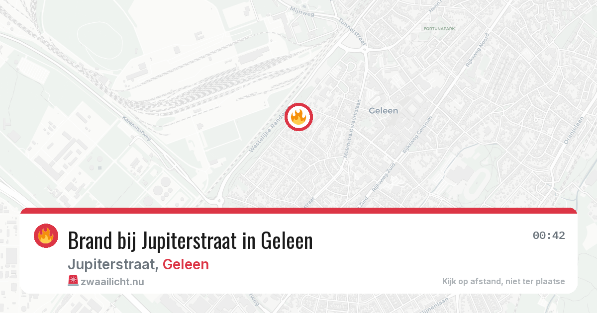 Brand bij Jupiterstraat in Geleen — 5 jun 2026