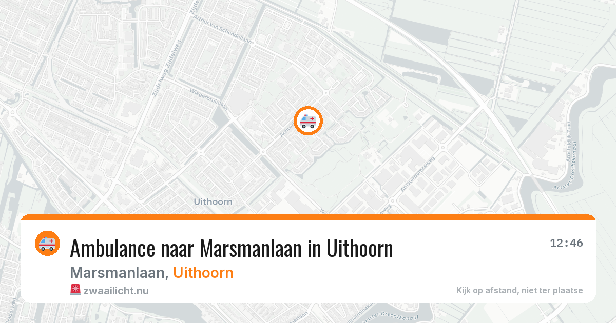 Ambulance naar Marsmanlaan in Uithoorn — 25 mrt 2026