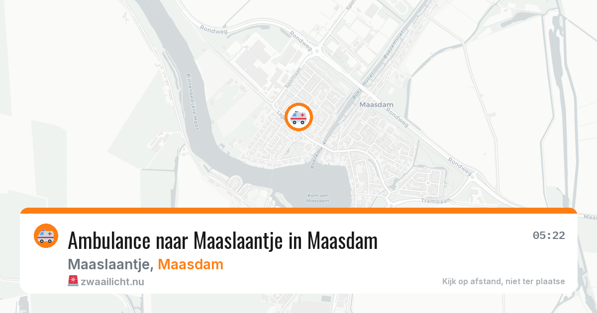 Ambulance naar Maaslaantje in Maasdam — 28 apr 2026