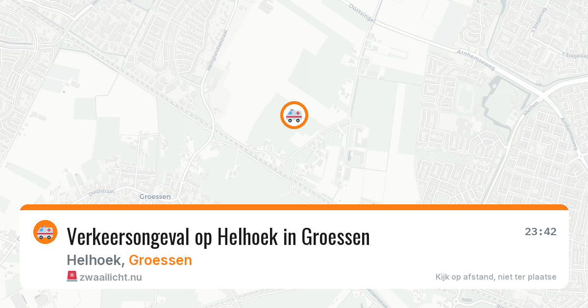Verkeersongeval op Helhoek in Groessen — 28 jun 2026