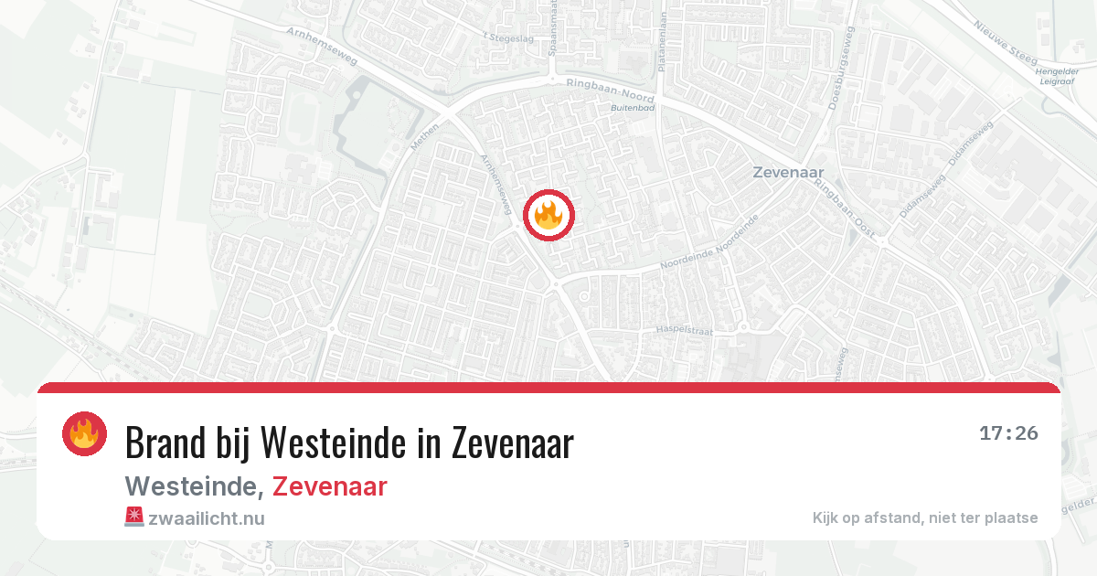 Brand bij Westeinde in Zevenaar — 23 jul 2026