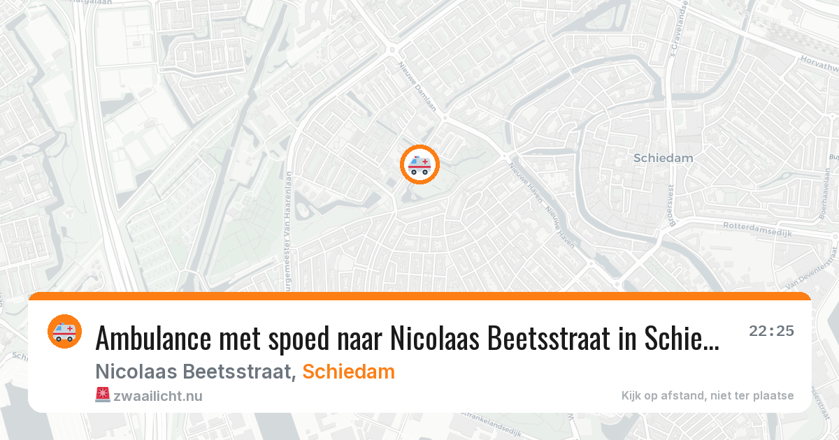 Ambulance met spoed naar Nicolaas Beetsstraat in Schiedam — 11 mei 2026